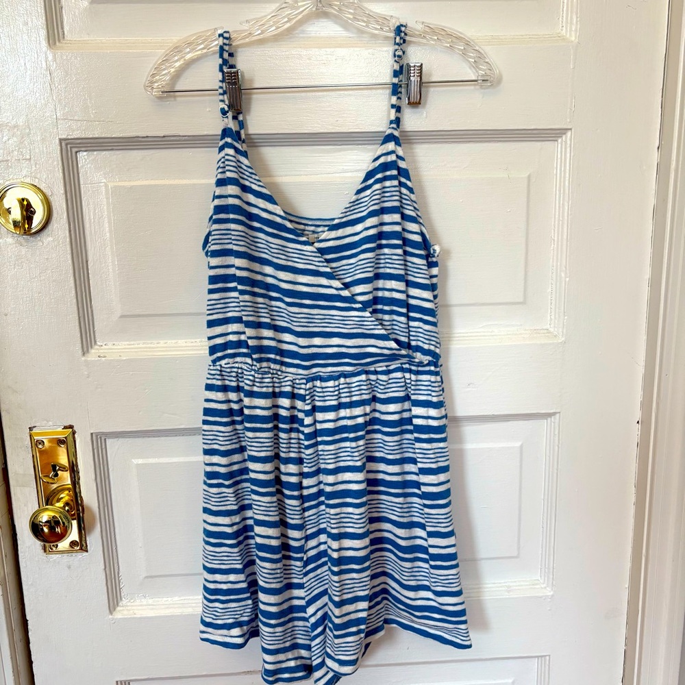 Blue & white striped AE romper